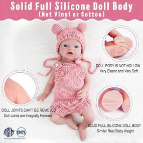 img 2 attached to Lifelike Vollence Silicone Baby Doll - Reborn Newborn Girl With Realistic Features And Full Body Silicone Material