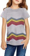 ziwoch sleeve shirts colorblock striped girls' clothing in tops, tees & blouses logo