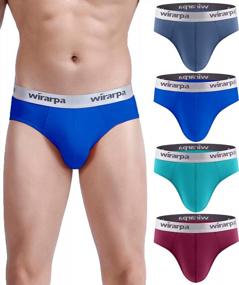 img 4 attached to Comfortable Support: Multipack Men'S Cotton Stretch Underwear With Wide Waistband By Wirarpa