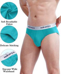 img 2 attached to Comfortable Support: Multipack Men'S Cotton Stretch Underwear With Wide Waistband By Wirarpa