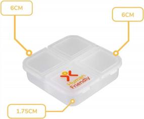 img 1 attached to Stay On Track With HumanFriendly 3 Pack Pill Box Organizer For Your Daily Medications And Supplements