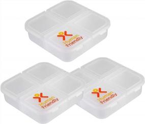 img 4 attached to Stay On Track With HumanFriendly 3 Pack Pill Box Organizer For Your Daily Medications And Supplements