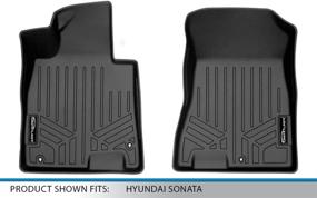 img 1 attached to 🚗 SMARTLINER Custom Fit Floor Mats for Hyundai Sonata 2020-2023 - All Weather 1st Row Liner Set in Black