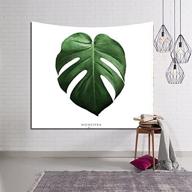 тропические флюиды с гобеленом вагаси - настенное искусство из монстеры и банановых листьев для декора общежития и спальни логотип