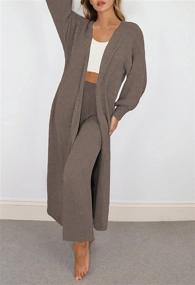 img 1 attached to VamJump Womens Cardigan Fleece Lounge Women's Clothing - Lingerie, Sleep & Lounge