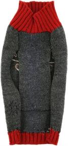 img 1 attached to 🐾 Stylish Grey Reindeer Pet Turtleneck Sweater - Perfect Size M for Dogs and Cats