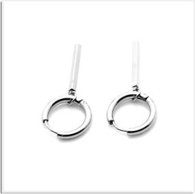 img 1 attached to 💎 Stylish Xusamss Jewelry Stainless Huggie Earrings: Perfect Accessory for Girls' Jewelry Collection