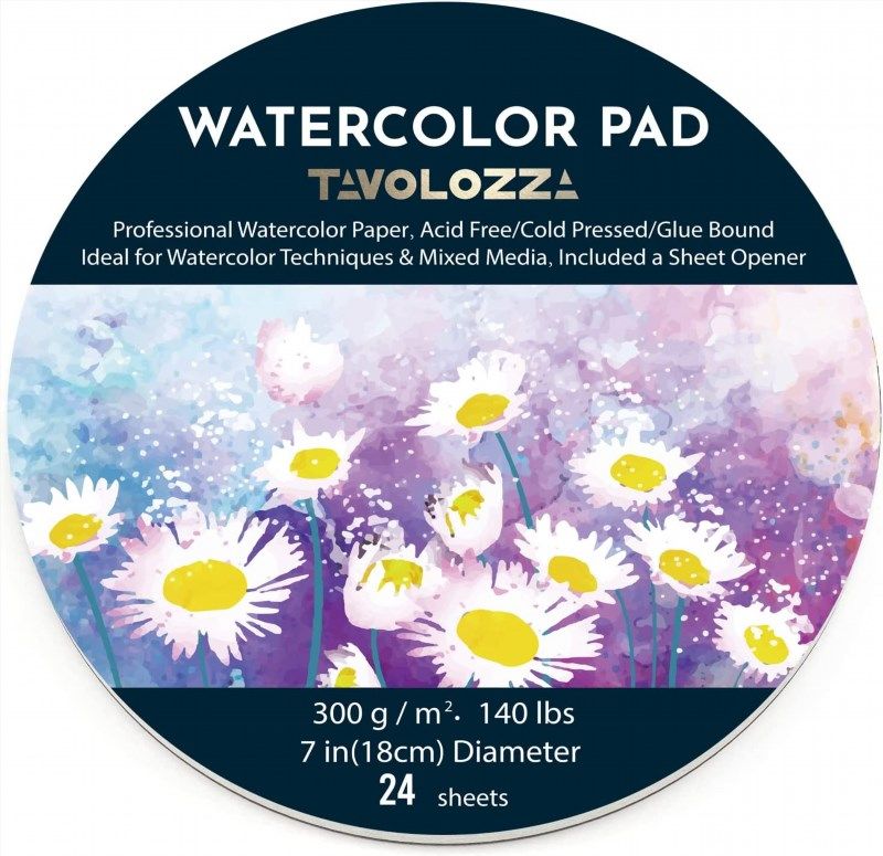 TAVOLOZZA 300 GSM 7 Diameter 24 Sheet Watercolor Paper…