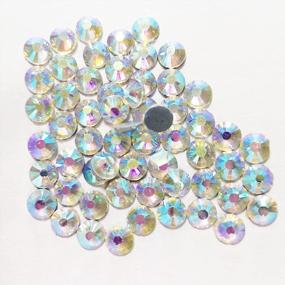 img 2 attached to 2000Pcs Crystal AB Nail Rhinestones - Glass Gems For Nails Art Decorations (AB Blue) | AddFavor