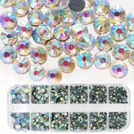 2000pcs crystal ab nail rhinestones - glass gems for nails art decorations (ab blue) | addfavor logo