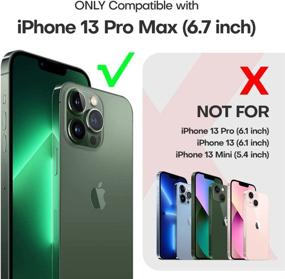 img 3 attached to TAURI Defender for iPhone 13 Pro Max Case, 6.7 Inch - Shockproof Slim Cover with 2 Pack Tempered Glass Screen Protector + 2 Pack Camera Lens Protector - Military Grade Drop Protection