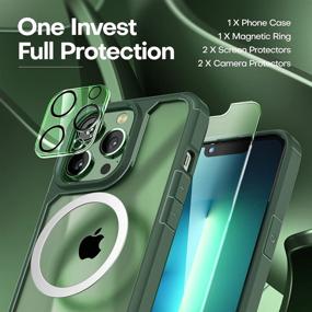 img 2 attached to TAURI Defender for iPhone 13 Pro Max Case, 6.7 Inch - Shockproof Slim Cover with 2 Pack Tempered Glass Screen Protector + 2 Pack Camera Lens Protector - Military Grade Drop Protection