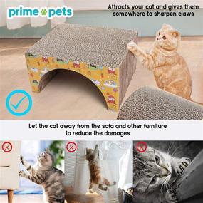 img 2 attached to PrimePets Scratcher Cardboard Corrugated Scratching