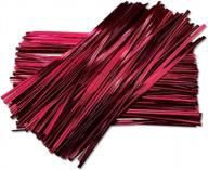 2000pcs of red metallic twist ties in 8 inch length for surplus supplies logo
