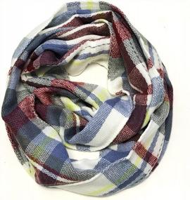 img 3 attached to Bowbear Tartan Winter Infinity Scarf & Beanie Set - Stay Warm In Style!