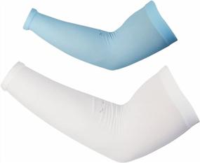 img 1 attached to UV Protection Cooling Arm Sleeves For Cycling, Driving, Golf, Fishing & Outdoor Sun Cover - JNINTH