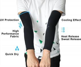 img 3 attached to UV Protection Cooling Arm Sleeves For Cycling, Driving, Golf, Fishing & Outdoor Sun Cover - JNINTH