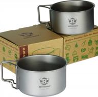 titanium camping cup and pot bundle - includes 450ml cup and pot by bestargot logo