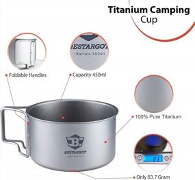 img 1 attached to Titanium Camping Cup And Pot Bundle - Includes 450Ml Cup And Pot By Bestargot