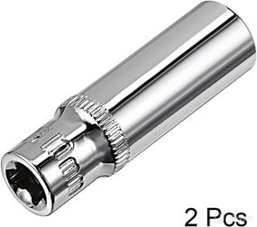 img 3 attached to 🔧 Efficient Metric Deep Socket Set: uxcell 4 Pcs 1/4 Inch Drive 10mm 6-Point Cr-V Socket