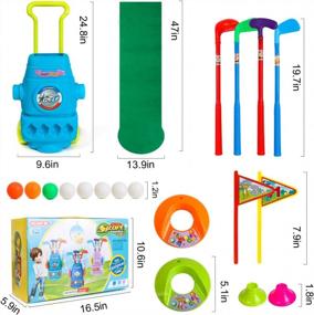 img 1 attached to Meland Kids Golf Club Set - Toddler Sports Toys Gift For Boys Girls 3-6 Years Old (Light Blue)