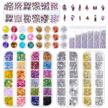 thrilez 5 box nail art rhinestones and crystal jewels with 24 pots of foil flakes for acrylic nails: nail gems and rhinestones logo