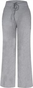 img 3 attached to Женские удобные пижамные штаны - NEWCOSPLAY Повседневные широкие штаны Palazzo Lounge с кулиской