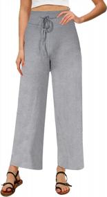img 1 attached to Women'S Comfy Pajama Pants - NEWCOSPLAY Casual Drawstring Palazzo Lounge Wide Leg Pants