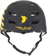 versatile flybar bike helmet - dual certified, adjustable dial, lightweight skateboard, roller skating, pogo stick, electric scooter, snowboarding helmet for kids and adults logo