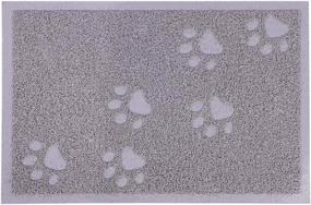 img 4 attached to 🐾 Darkyazi Cat Litter Box Mat | Floor Litter Trapping Mat with Non-Slip Backing | Scatter Control | Easy to Clean | Water Resistant | Soft on Paws | 15.75" x 11.75" | Gray Sand