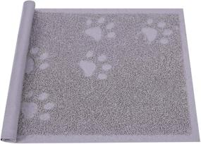 img 2 attached to 🐾 Darkyazi Cat Litter Box Mat | Floor Litter Trapping Mat with Non-Slip Backing | Scatter Control | Easy to Clean | Water Resistant | Soft on Paws | 15.75" x 11.75" | Gray Sand