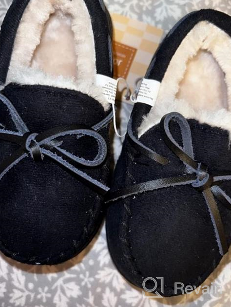 img 1 attached to 👶 Cozy and Protective Moccasin Slippers Toddler Loafers for Boys review by David Cronin