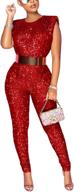 aro lora glitter bodycon jumpsuits women's clothing : jumpsuits, rompers & overalls logo