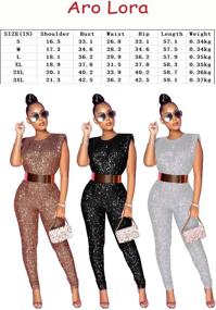 img 1 attached to Aro Lora Glitter Bodycon Jumpsuits Women's Clothing : Jumpsuits, Rompers & Overalls