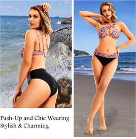 img 1 attached to Sexy Halter Backless Triangle Bikini Set With Padded Swimwear For Women By CtriLady