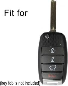 img 3 attached to Silicone Key Fob Cover Protector for Kia Optima Soul Sorento Sportage Forte Rio Sedona 2016-2019 (4 Buttons Flip Key) - Not suitable for Smart Key Fob