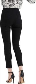img 2 attached to Women'S Mid-Rise Slim Capris With Elastic Waistband By Tronjori - Easy Pull-On Design