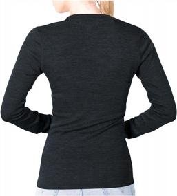 img 3 attached to Stay Warm And Comfortable With MERIWOOL'S Womens 100% Merino Wool Midweight Long Sleeve Thermal Shirt