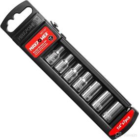 img 4 attached to MAXPOWER 1/4-Inch Drive Star Socket Set, Female Torx Socket Set, 7 PCS, Chrome Vanadium, E4-E11