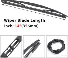 img 2 attached to 🚗 OTUAYAUTO Rear Windshield Wiper Blades - 2 Pack of 14" Car Back Window Wiper - Compatible with Acura MDX RDX, Honda CRV Pilot, Subaru Forester Outback Impreza - Premium Replacement Blades