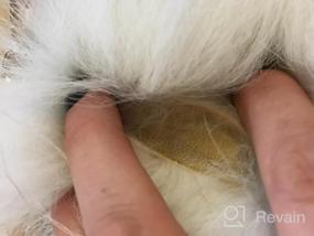 img 4 attached to Огромный пушистый белый серый лисий хвост мех косплей игрушка кольцо Alopex Lagopus от Fosrion
