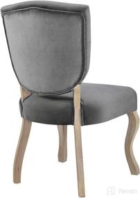 img 2 attached to 🪑 Stylish and Elegant Modway Array French Vintage Gray Dining Chair with Weathered Wood and Performance Velvet Upholstery