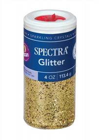 img 4 attached to Shimmering Gold Spectra Glitter Sparkling Crystals In A 4-Ounce Jar (91680) By Pacon