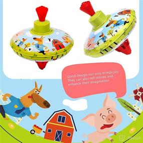 img 3 attached to BULINGNA Cartoon Spinning Gyroscope Children Baby & Toddler Toys