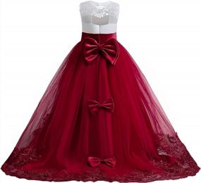 img 2 attached to Lovely Lilac Princess Pageant Dress For Girls: NNJXD Tulle Prom Ball Gowns