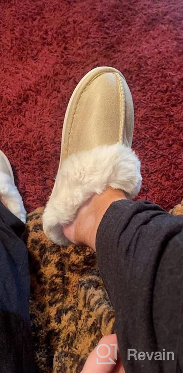 img 1 attached to CozyWarm Women'S Fuzzy Slippers - Soft And Fluffy Slip-On House Shoes With Memory Foam And Anti-Slip Sole For Indoor And Outdoor Use, Breathable Plush Faux Fur And Suede Material For Winter Comfort review by Polo Acri