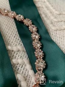 img 8 attached to AWAYTR Bridal Wedding Rhinestone Belts - Prom Evening Dress Sash Thin Belt Accessories
