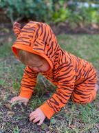 img 1 attached to Cute And Cozy 3D Animal Hooded Jumpsuit Onesie For Newborn Boys And Girls - With Realistic Tiger And Leopard Print! review by Heidi Thompson