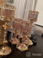 img 1 attached to 2PCS Gold Crystal Candle Holder Set - Perfect Holiday Decoration & Table Centerpiece! review by Carmen Winters