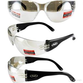 img 1 attached to 👓 Enhanced Visibility Global Vision Rider Safety Glasses with Clear Mirror Lenses